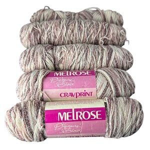 VTG Melrose Designers’ Choice Cravprint yarn color Mauve Print Made in USA